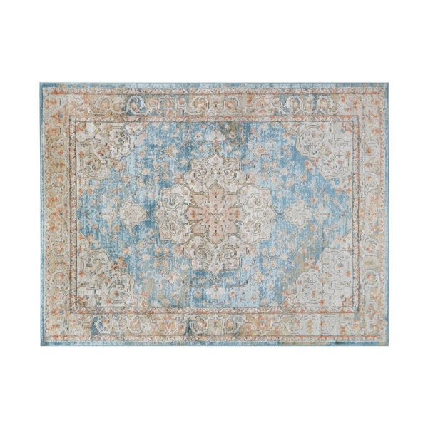 Lexington Pegasus Medallion Border 8x10 Cream/Blue/Terra Area Rug - Image 2
