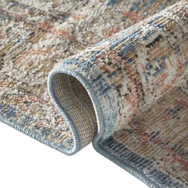 Lexington Pegasus Medallion Border 8x10 Cream/Blue/Terra Area Rug - Image 4