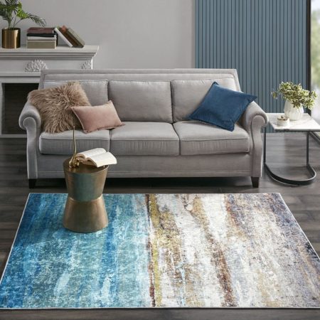 Waterscape Printed Shiny Area Rug