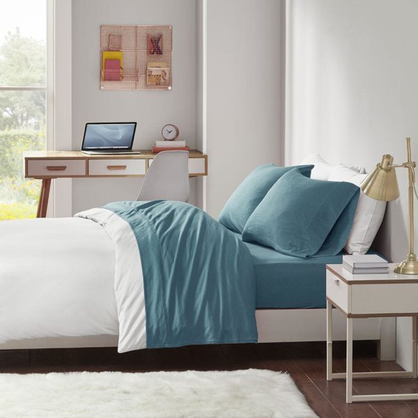 Cotton Blend Jersey Knit All Season Sheet Set