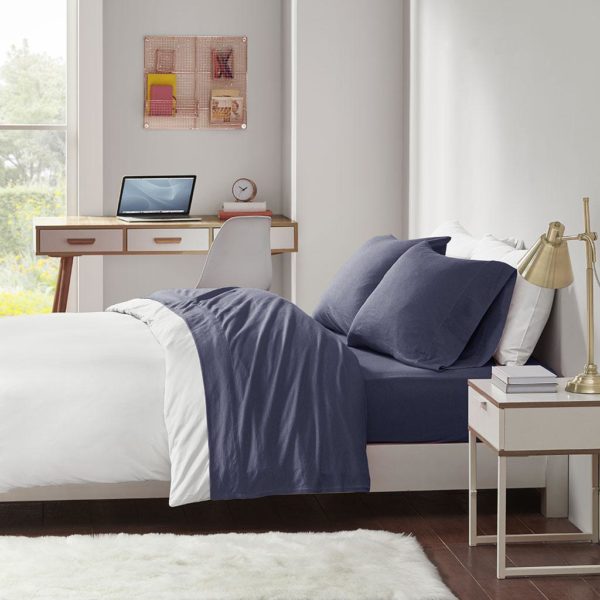 Cotton Blend Jersey Knit All Season Sheet Set - Image 4