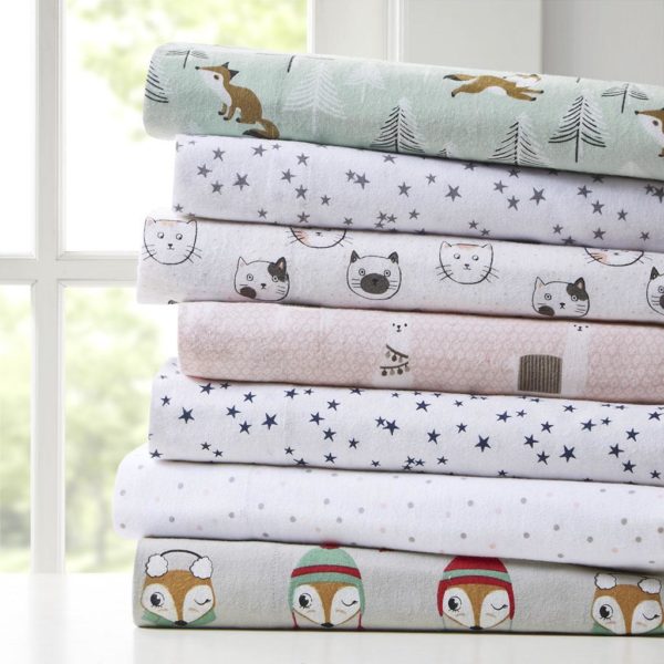Cozy Soft Cotton Novelty Print Flannel Sheet Set - Image 3