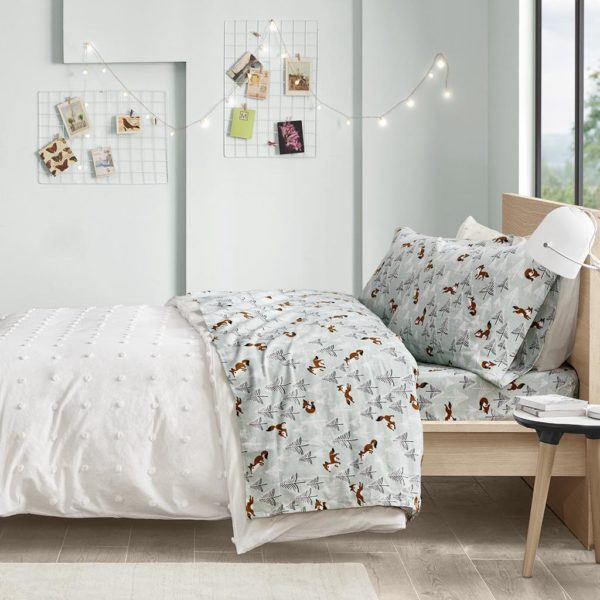 Cozy Soft Cotton Novelty Print Flannel Sheet Set - Image 5