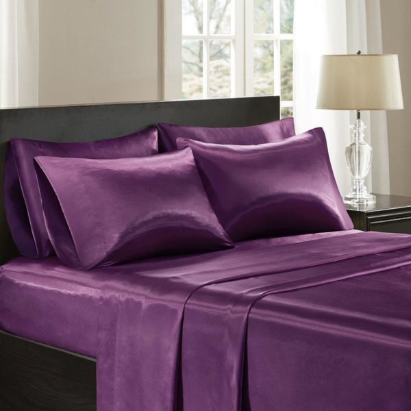 Satin Wrinkle-Free Luxurious 6-Piece Sheet Set