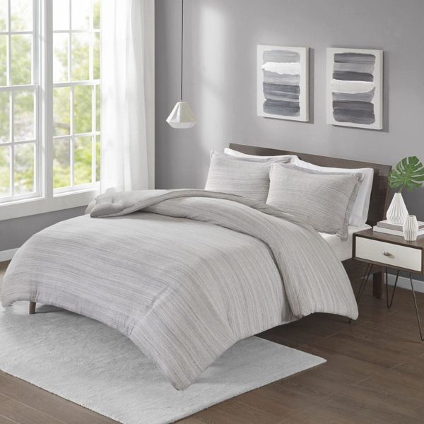 Space Dyed Melange Cotton Jersey Knit Comforter Set - Image 2