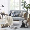 Aero Embroidered Abstract Square Pillow