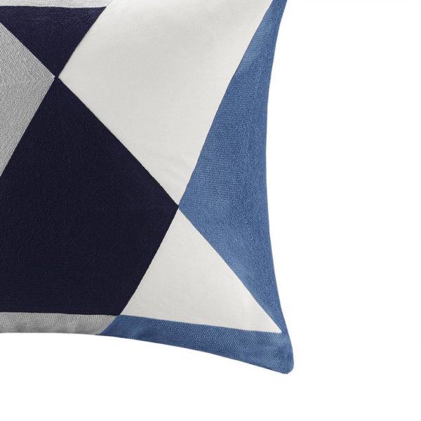 Aero Embroidered Abstract Square Pillow - Image 3