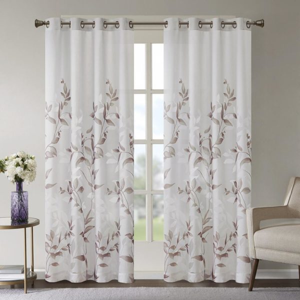 Cecily Burnout Printed Window Panel - Image 2