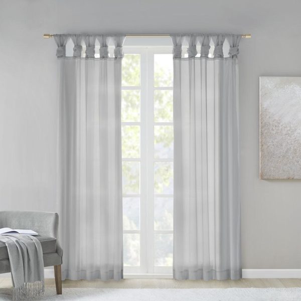 Ceres Twist Tab Voile Sheer Window Pair - Image 2