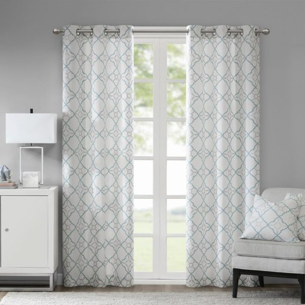 Hayes Cotton Duck Printed Grommet Window Curtain Set of 2