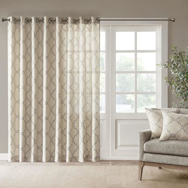 Saratoga Fretwork Print Patio Window Curtain - Image 2