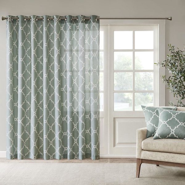 Saratoga Fretwork Print Patio Window Curtain - Image 7