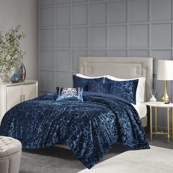 Irene 5 Piece Faux Velvet Comforter Set