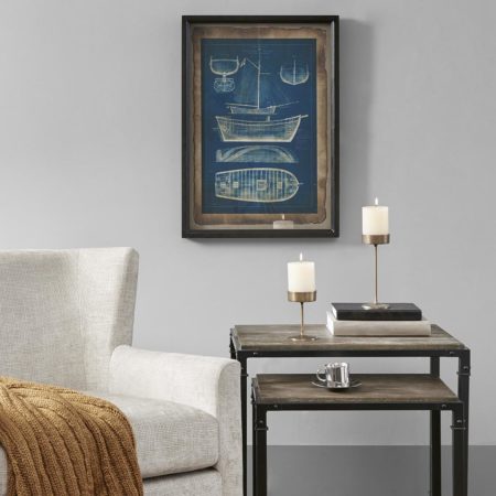 Ahoy Framed Antiuqe Style Art