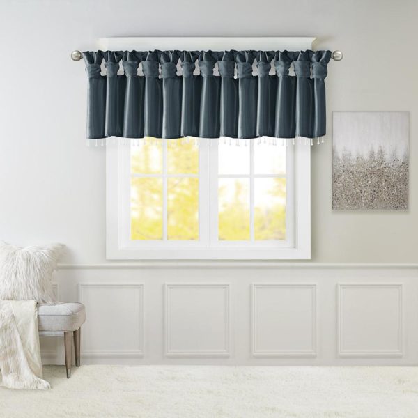 Emilia Lightweight Faux Silk Valance With Beads