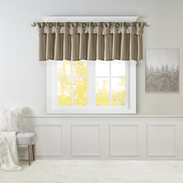 Emilia Lightweight Faux Silk Valance With Beads - Image 3