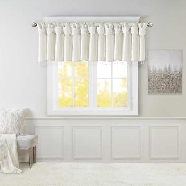 Emilia Lightweight Faux Silk Valance With Beads - Image 4