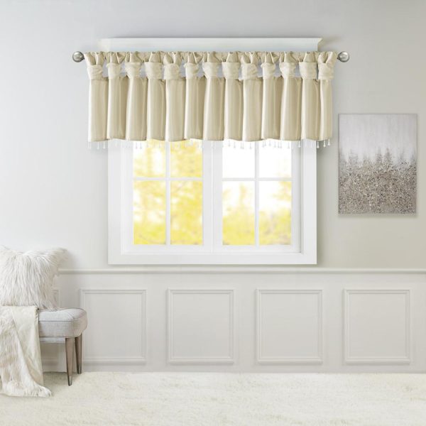 Emilia Lightweight Faux Silk Valance With Beads - Image 5