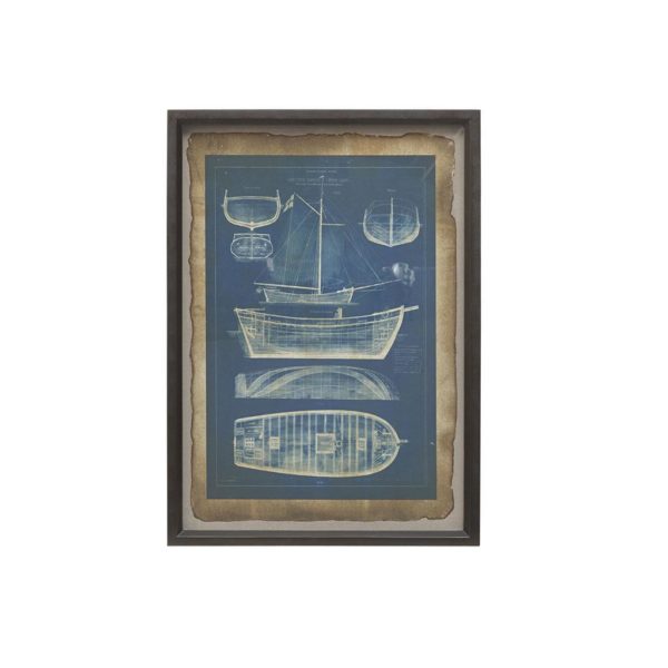 Ahoy Framed Antiuqe Style Art - Image 2