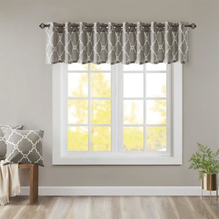 Saratoga Fretwork Print Grommet Top Window Valance