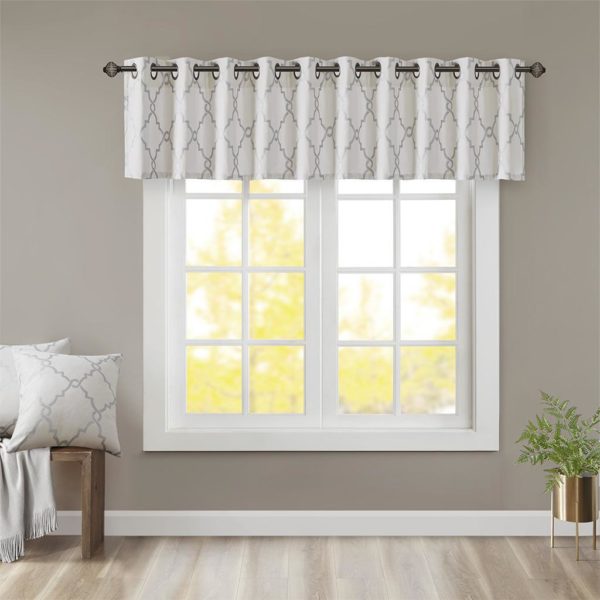 Saratoga Fretwork Print Grommet Top Window Valance - Image 6