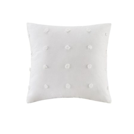 Brooklyn Cotton Jacquard Pom Pom Square Pillow