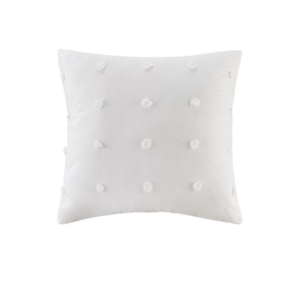 Brooklyn Cotton Jacquard Pom Pom Square Pillow