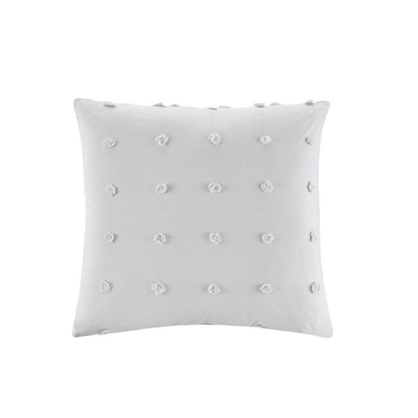 Brooklyn Cotton Jacquard Pom Pom Square Pillow - Image 3