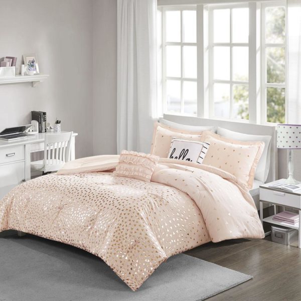 Zoey Metallic Triangle Print Comforter Set - Image 2