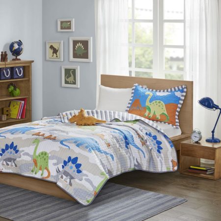 Little Foot Dinosaur Reversible Coverlet Set