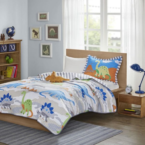 Little Foot Dinosaur Reversible Coverlet Set