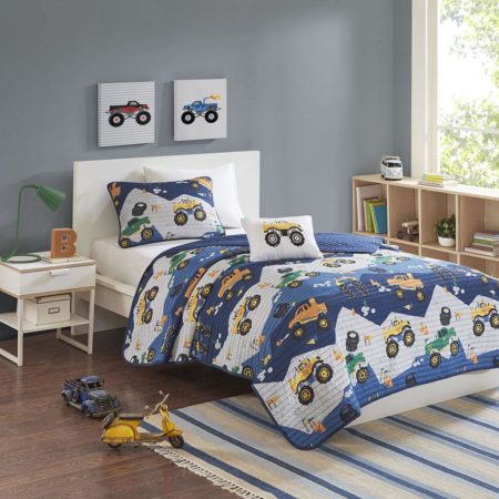 Nash Monster Truck Reversible Coverlet Set