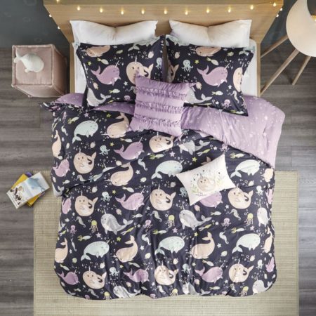 Magical Narwhals Cotton Reversible Comforter Set