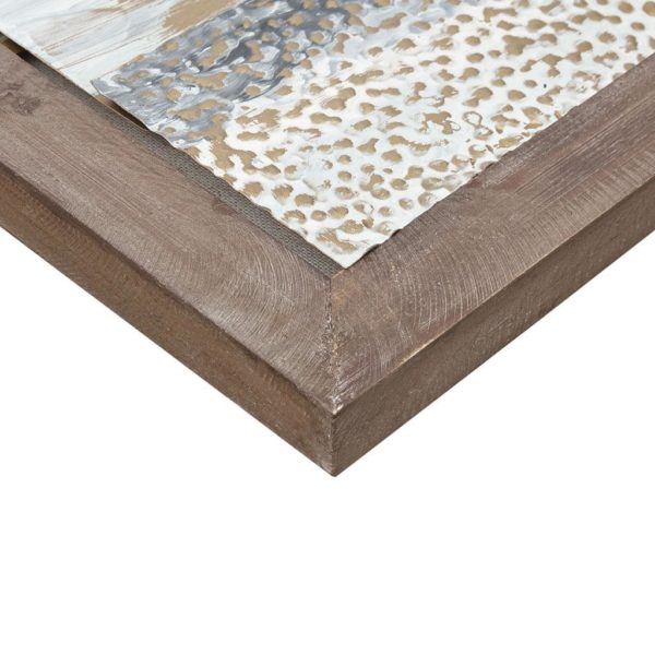 Cactus Metal Wall Art Decor With Wooden Frame - Image 3