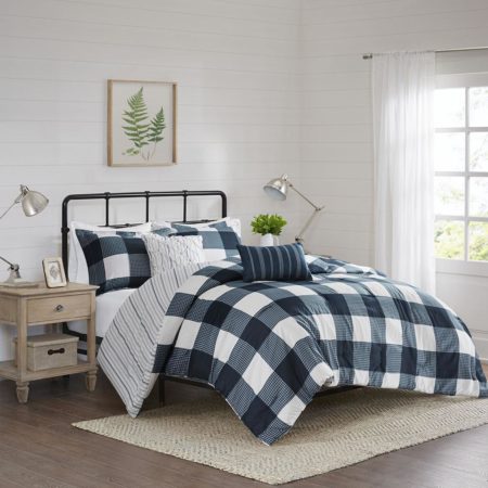 Morrison 5 Piece Reversible Buffalo Check Comforter Set