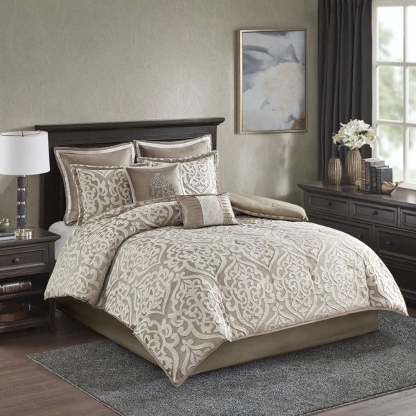 Odette 8 Piece Jacquard Comforter Set - Image 2