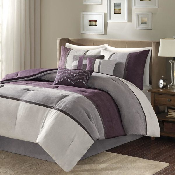 Palisades 7 Piece Faux Suede Comforter Set - Image 4