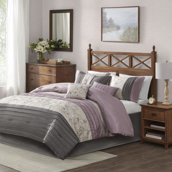 Serene Embroidered 7 Piece Comforter Set - Image 4