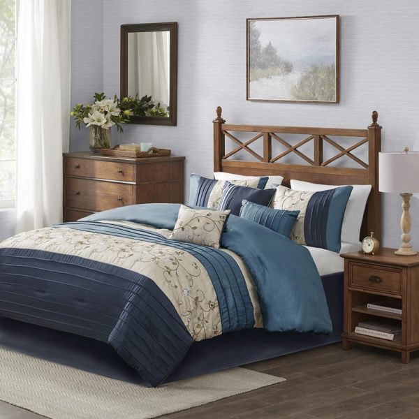 Serene Embroidered 7 Piece Comforter Set - Image 5