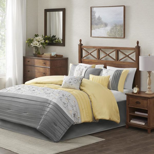 Serene Embroidered 7 Piece Comforter Set - Image 6