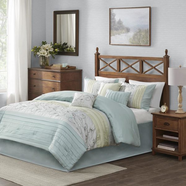 Serene Embroidered 7 Piece Comforter Set - Image 7