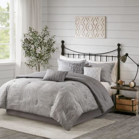 Walter 7 Piece Printed Seersucker Comforter Set