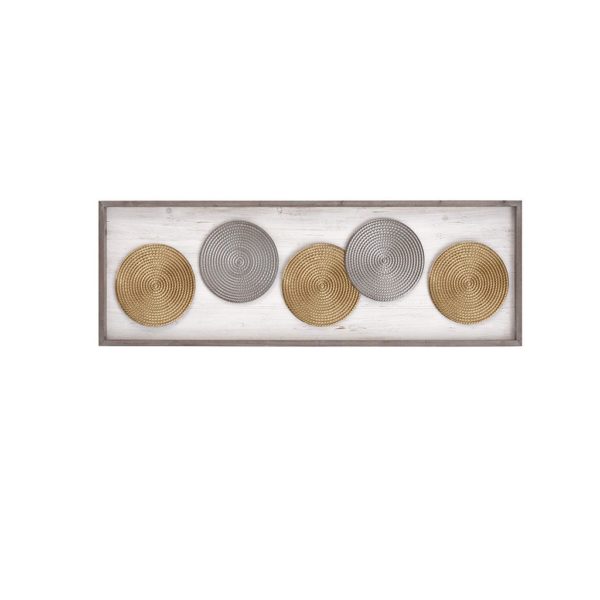 Aster Metal Wall Art Decor with Wooden Frame - Image 3