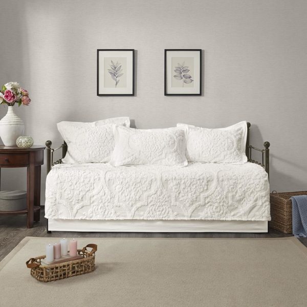 Viola 5 Piece Tufted Cotton Chenille Daybed Set - Image 3
