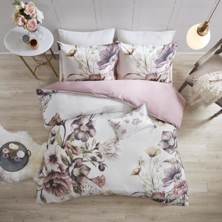 Cassandra 3 Piece Cotton Printed Duvet Cover Set