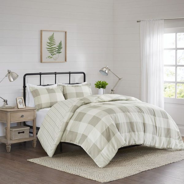 Morrison 3 Piece Reversible Buffalo Check Plaid Duvet Cover Set - Image 2