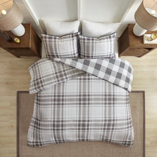 Sheffield 3 Piece Cotton Printed Reversible Duvet Cover Set