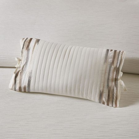 Hanae Embroidered Cotton Oblong Decorative Pillow
