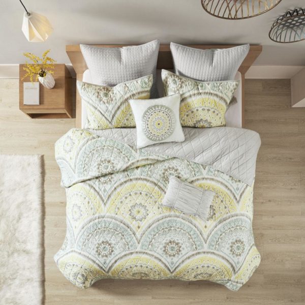 Matti 7 Piece Cotton Reversible Coverlet Set