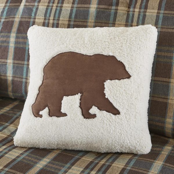 Hadley Plaid Berber Square Pillow - Image 2